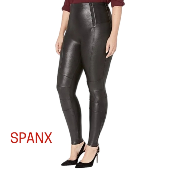SPANX Pants - SPANX Faux Leather Hip-Zip Leggings